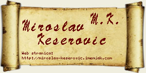 Miroslav Keserović vizit kartica